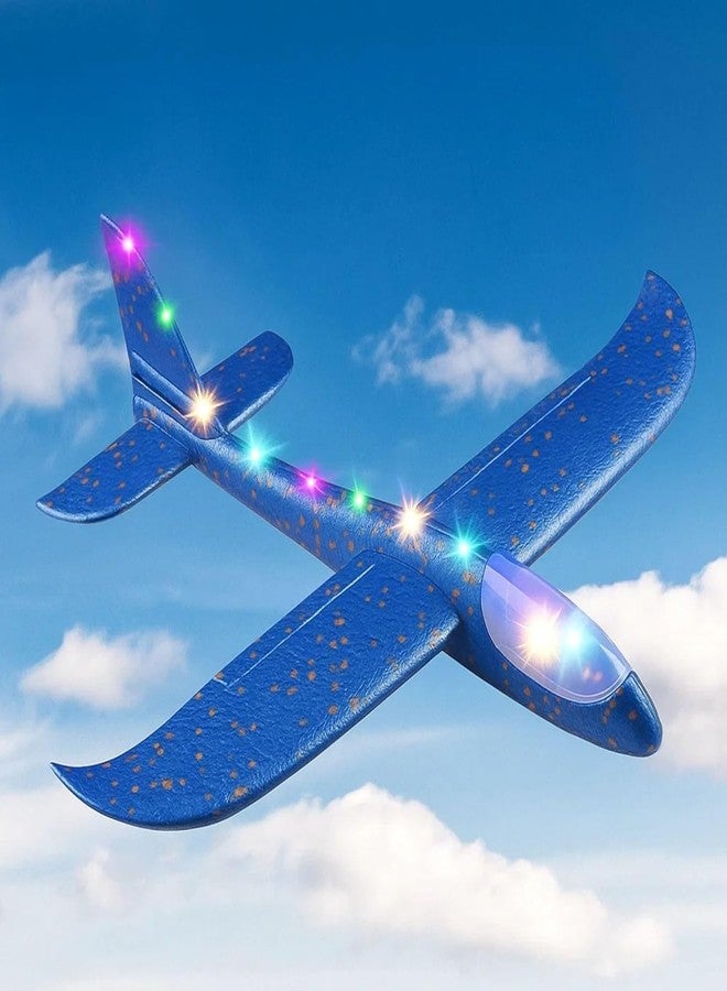 SELOME 1 Pack Hand Throw Flying Glider Plane Foam Aeroplane 17.5inch Aerodynamic Lightweight EPP Paper Airplane Launcher Toy for Outdoor Catapult Aircraft Plane Gift for Kids Boy Girl Multicolor - Image 1